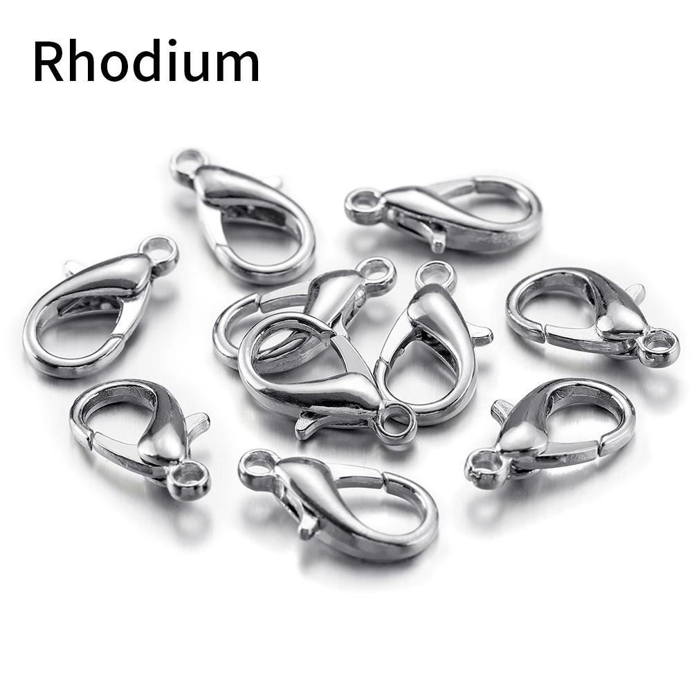 100pcs 10-18mm Carabiner Clasps for Jewelry Making Components DIY Lobster Clasp Bracelet Necklace Hooks Chain Closure Keychain