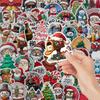 50 Christmas Stickers: Santa Claus Decoration for Phone Cases, Computers, DIY Crafts, Waterproof and Graffiti-Style.