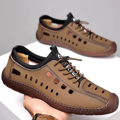 Chaussures pour hommes 2025 été nouvelles sandales pour hommes légères et respirantes loisirs de plein air creuses bout sac chaussures trou