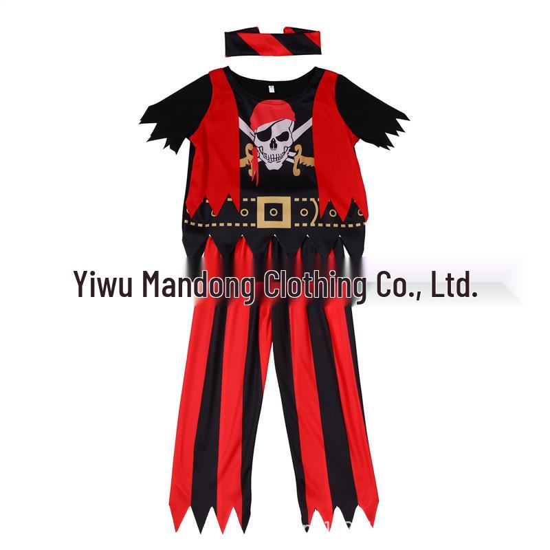 

Полосатый костюм карибского пирата для мальчиков на Хэллоуин для детей Small