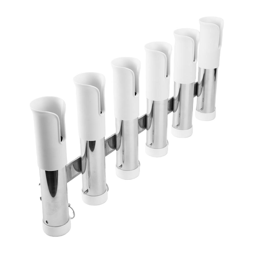 6 Tubes Fishing Rod Holder Stainless Steel Fishing Pole Rack for Boats Trucks Kayak Boxes