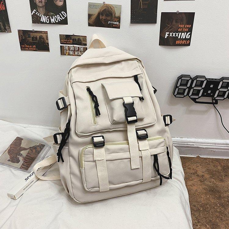 Schoolbag Korean version Japanese ins girl Harajuku harbor style retro casual versatile large-capacity schoolbag junior high school backpack