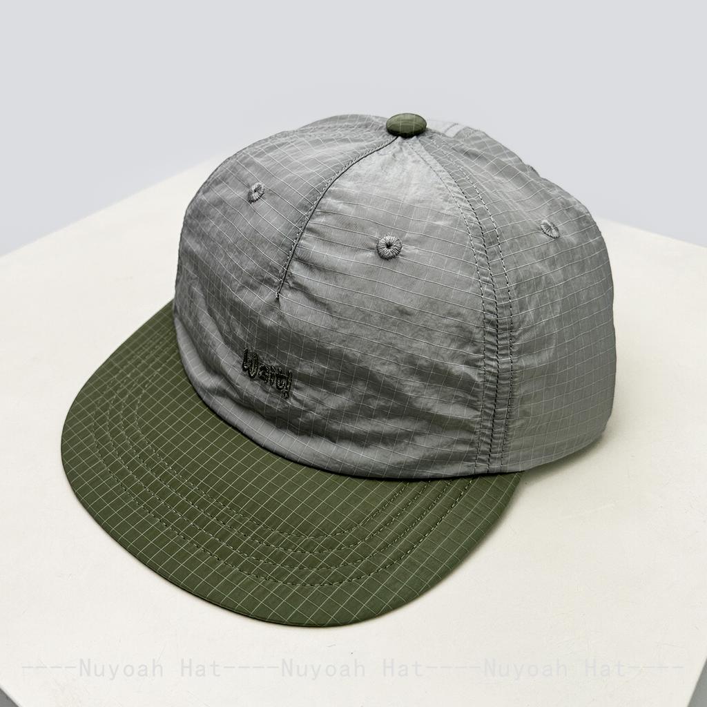 Color Block Quick-dry Embroidered Wait Letters Baseball Hats Breathable New Men Women Plaid ins Versatile Peaked Caps Flat Eaves