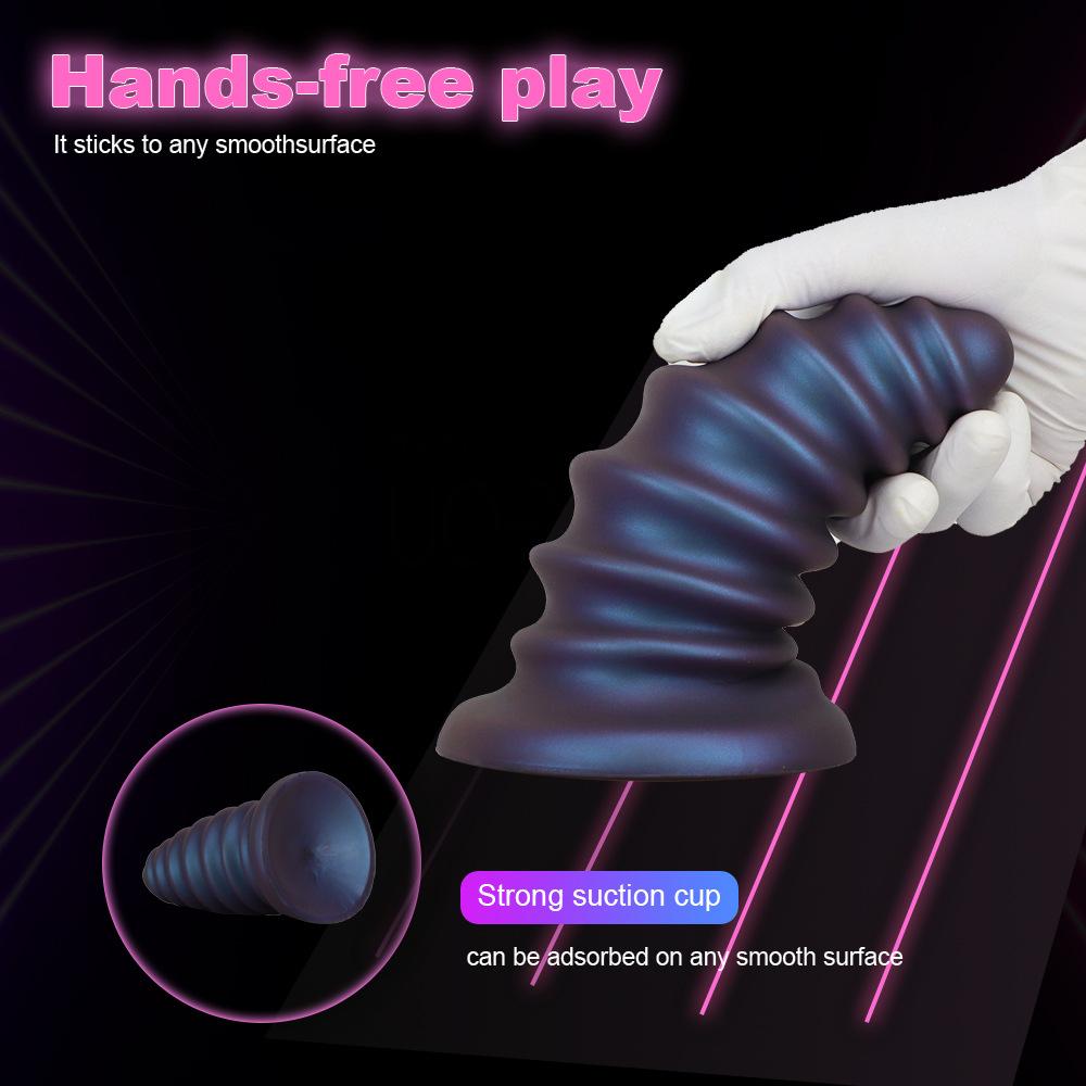 Screws Soft Silicone Anal Plug  Adult Male and Female SM Sex Toys  Masturbation Orgasm Toys  Irregular Anal Dilation