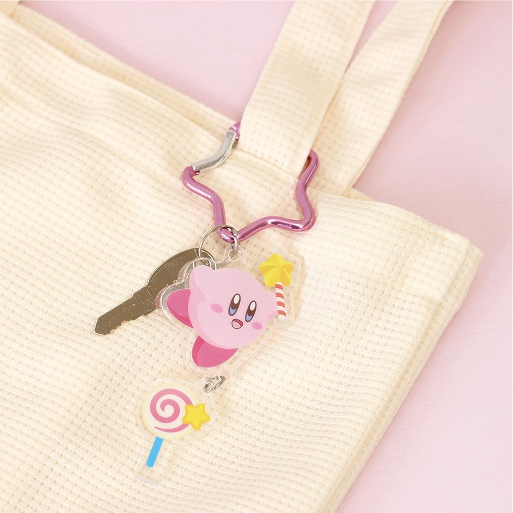 Tees Factory Kirby Star Acrylic Keychain with Star Rod Carabiner, HK-5541711SR