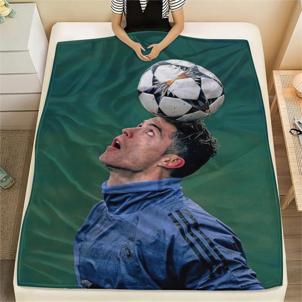 

1pc C Ronaldo Print Flannel Blanket, High quality Comfortable for All Seasons, Home Decor, Warmth and Comfort, Perfect for Christmas Gifts25 80cm x 120cm