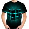 Jigsaw Cube 3d Stampa T-shirt Moda Cubo di Rubik Modello Maglietta Estate Ragazzi Ragazze Tee Tops Streetwear Tops Abbigliamento per bambini