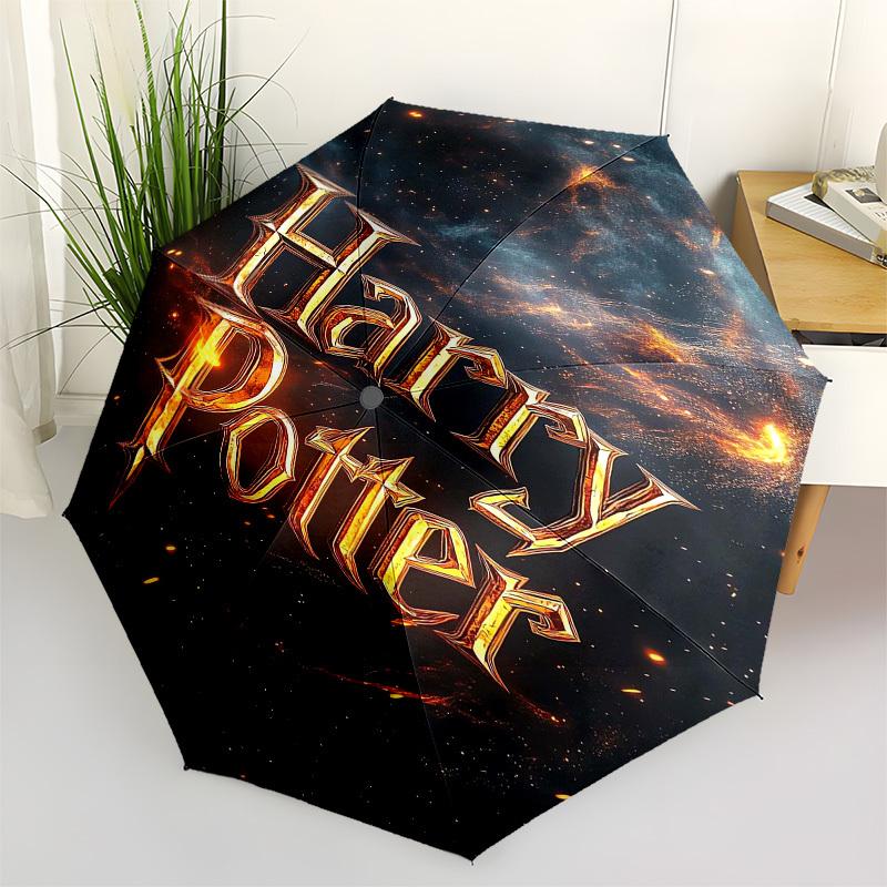 

1pc Harry Potter: Magical Adventure Umbrella with Plastic Handle,Suitable for All Seasons Travel Outdoor Multi-functional UmbrellaDCS035