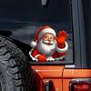 1PC Santa Waving Stickers, 3D Self Adhesive Decorative Stickers for Christmas PVC Car and Window Vinyl