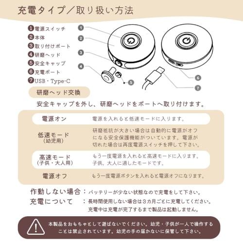 Baby Electric Nail File and Clipper with USB Charging and Type-C Cable, for Babies and Adults (White)