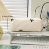 Gook Looking Bow Pen Bag Aesthetic Stationery Storage Bag Puffy Quilted Pen Bag  School Supplies