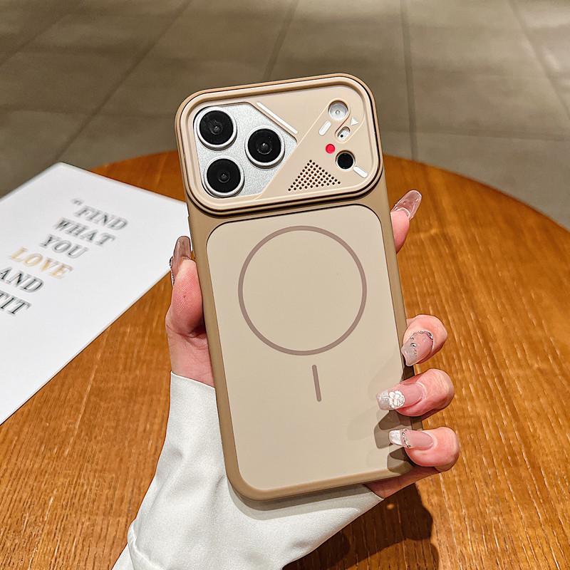 

iPhone 17 Pro Max Magnetic Thin Ring Case: Skin-Feel B Ring, Lens Protection, Contrasting Color Design iPhone 17 Air