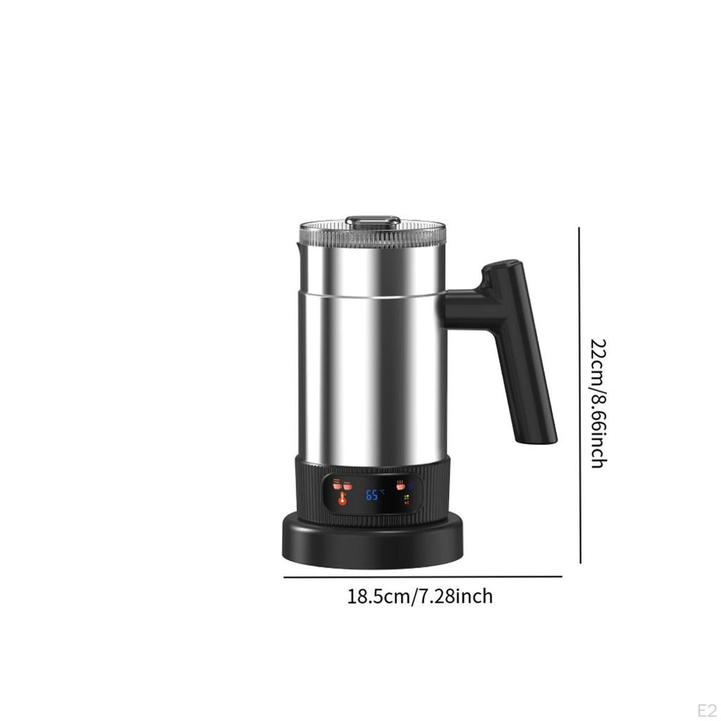 4 in 1 Milk Frother Cappuccinos Auto Shut Off Stainless Steel Large Capacity