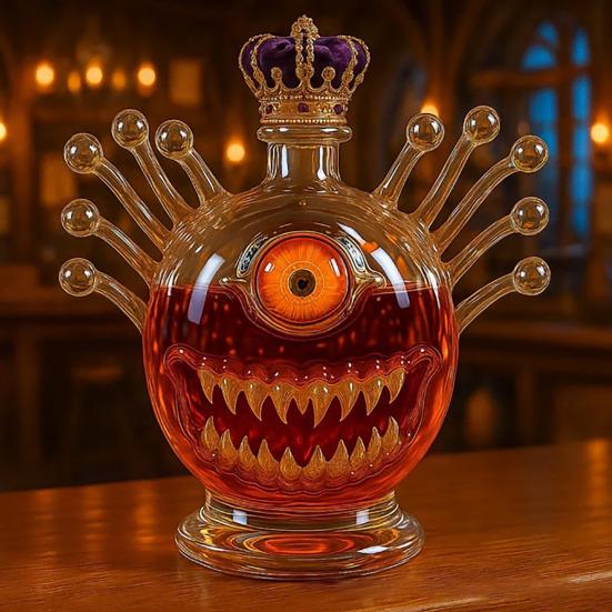 Monsters Whiskey Bottle Decanter for Men Dad Funny Statue Whiskey Decanter 300ml Empty Wine Decanter Home Bar Decoration Gift for Whiskey Lovers