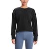 Under Armour Meridian Cold Weather Solid Color Crew Neck Sports Sweatshirt Women Sweatshirt Black 1379880-001