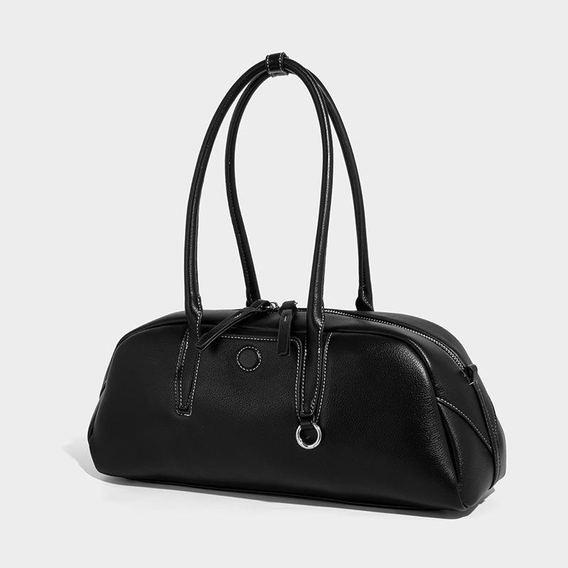 Niche 2025 Autumn Winter New Bowling Bag Tracing Pillow Bag Boston Underarm Baguette Women's Handbag