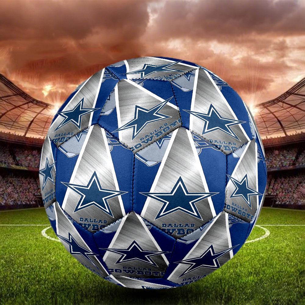 Dallas Cowboys Print Size 5 Soccer Ball, Standard Match Football for Sports Game and Team Practice, Ideal Gift for Soccer Fans
