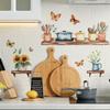 Shelf with Potted Plants Flowers Wall Sticker Self-Adhesive Removable for Bedroom Living Room Hallway Closet Dorm Home Decor Art