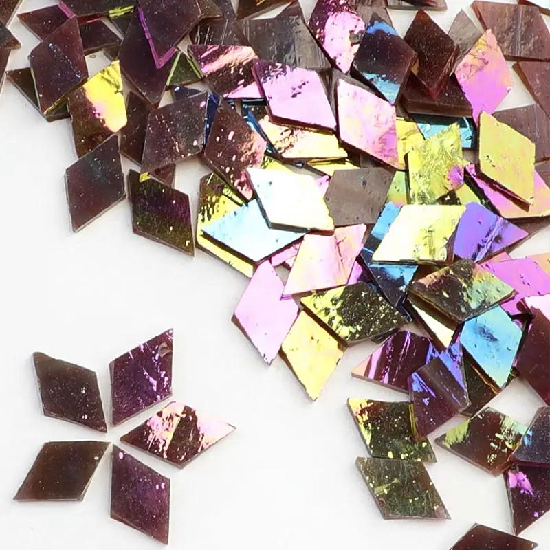 50g Clear Glass Mosaic Tiles Multi Color Mosaic Piece DIY Mosaic Making Stones for Craft Hobby Arts Home Wall Decoration arte