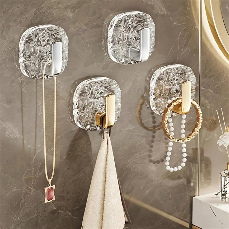 Ganci a Parete Design Fiocco di Neve, Ganci Portasciugamani per Bagno, Ganci Organizzatori per Utensili da Cucina