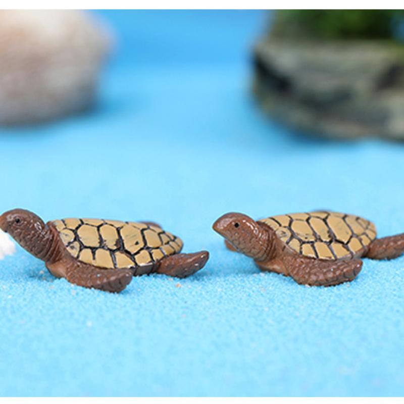 5ks Mini Mořská želva Model Akvária Ornamenty Pryskyřičné figurky Miniatury Rybí akvária Příslušenství Živé terárium Krajina Dekorace