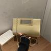 Metallic PU Leather Crossbody Bags Elegant Chain Shoulder Bag Gift Women Evening Clutch Bag  Daily