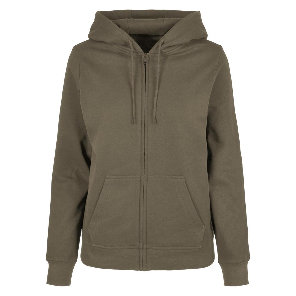Build Your Brand Womens/Ladies Basic Full Zip Hoodie