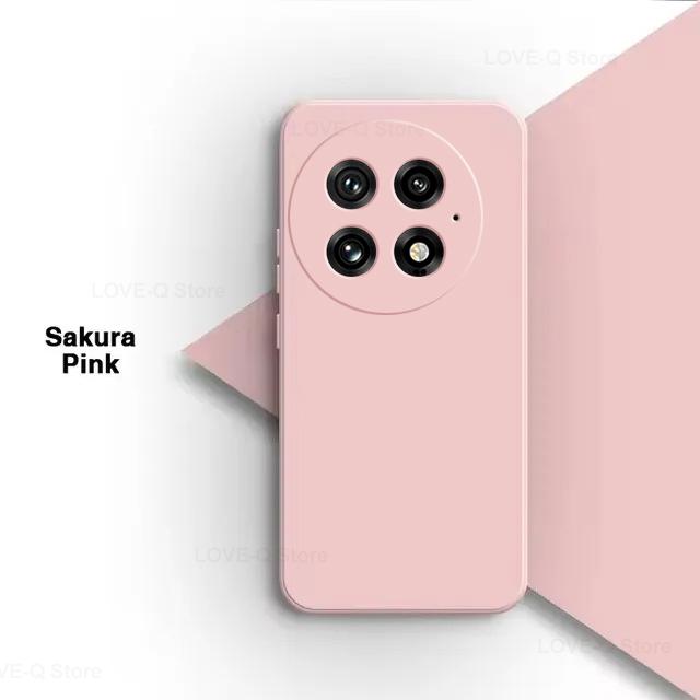 

For For OnePlus 13 Case Square Liquid Silicone Camera Lens Protector Phone Case For OnePlus 13 1+13 One Plus 13 OnePlus13 Soft Cover For OnePlus 13 рожевий