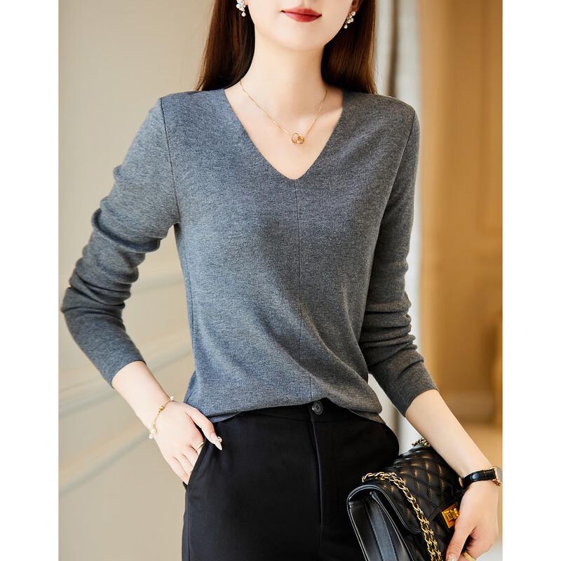 Demana Women's V-Neck Relaxed Fit Knit Sweater