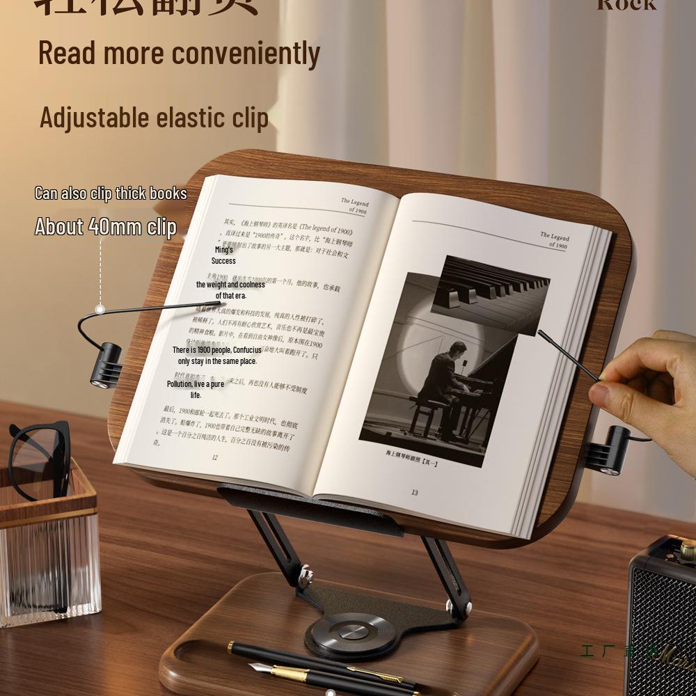 Adjustable Solid Wood Children’s Book Stand: Rotating & Lifting Feature for Maximum Comfort