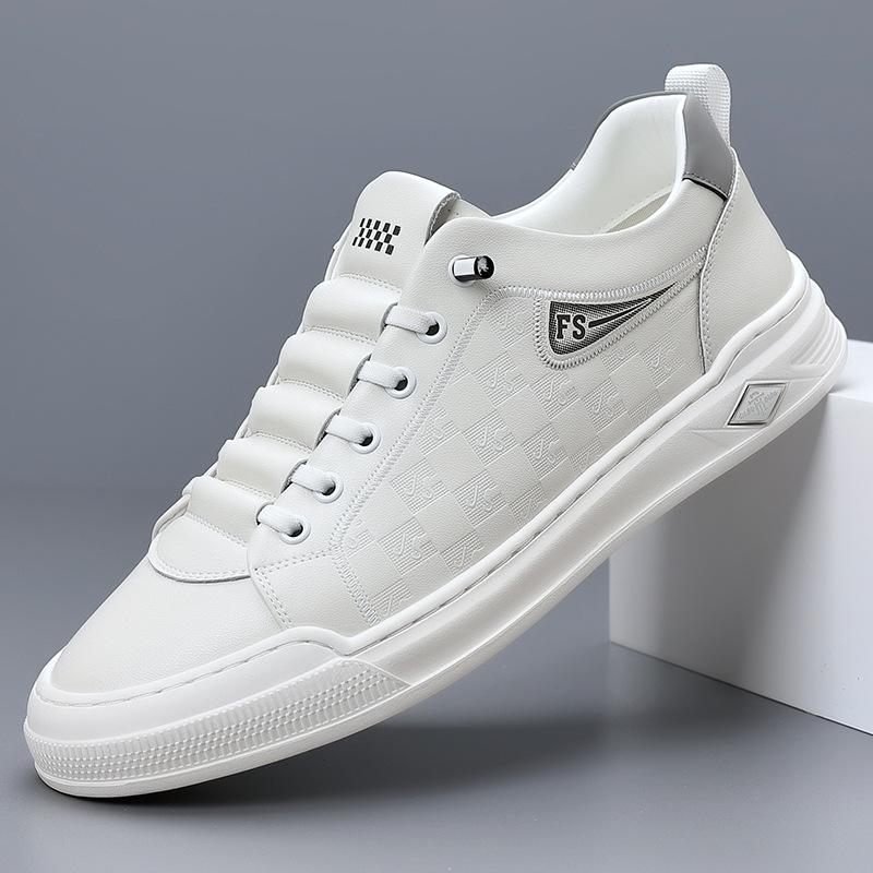 Summer new casual men's shoes Korean version of simple little white shoes low-top lace-up lightweight breathable sports men's shoes