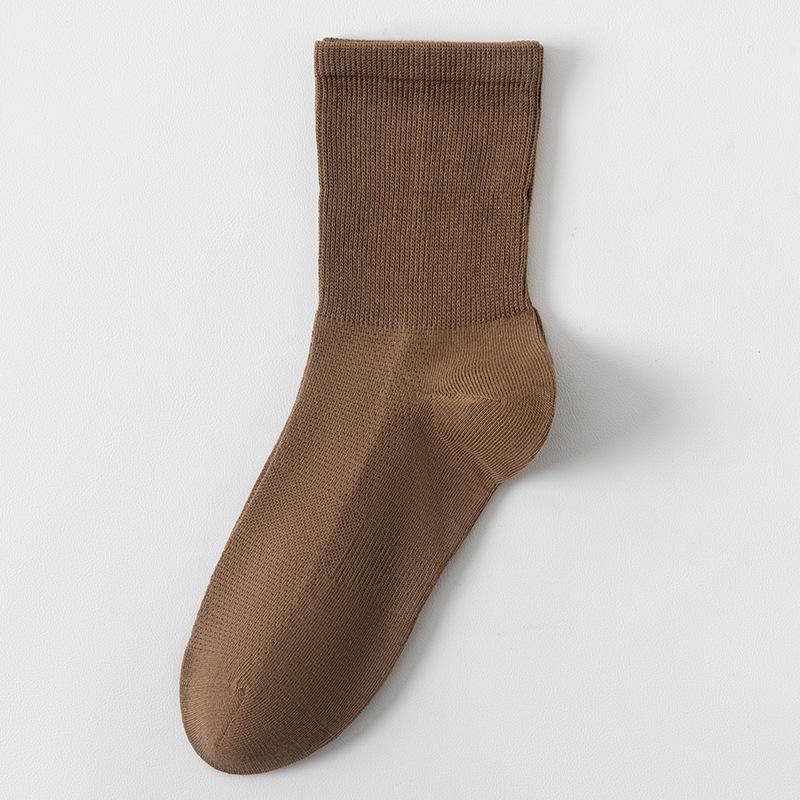 Women's Pure Cotton Loose Socks, Summer Thin Mesh Breathable Long Socks, Antibacterial and Deodorizing Postpartum Socks