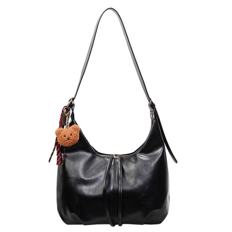 

Женская ретро Y2K осенне-зимняя сумка-тоут через плечо - Универсальная модная сумка высокого класса Single Bag чёрный