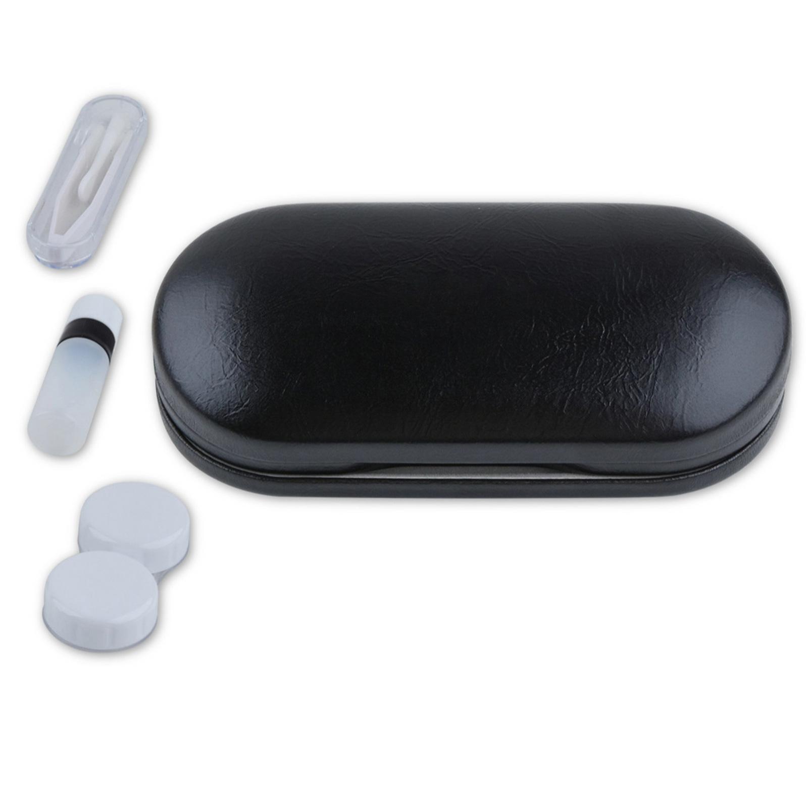 

Двухслойный футляр для очков и контактных линз, многофункциональный дорожный держатель для очков с мягкой защитной подкладкой, инструменты 3