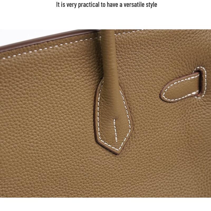 Bolsa de Mão Dou Xiaozhu Estilo Birkin em Couro Premium