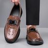 Men Slip On Leather Shoes Business Casual Office Walking Loafers Soft Sole Daily Work Dress Footwear Comfortable for Summer