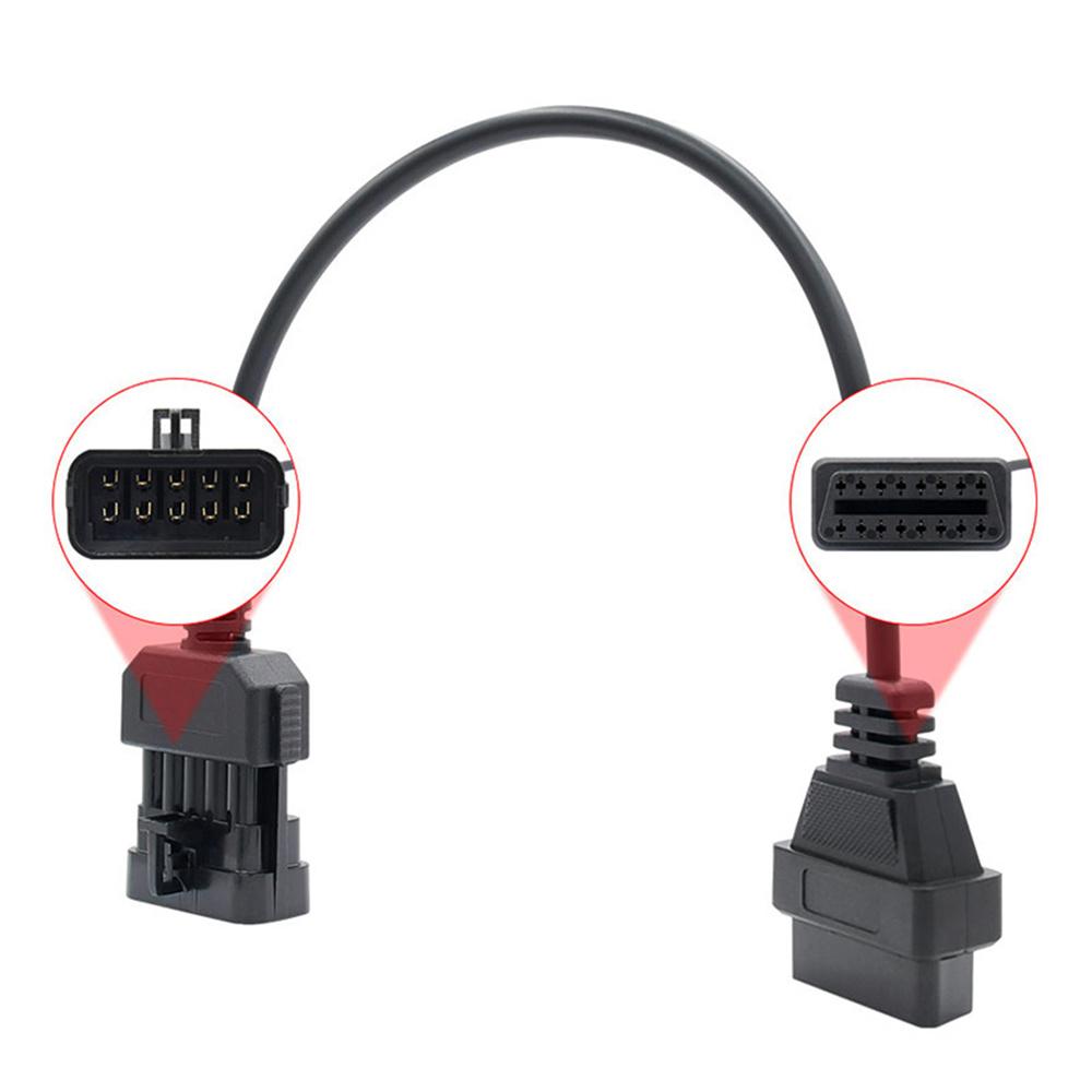 1Pcs 10 Pin to OBD2 16 Pin Adaptor Cable For old Vauxhall / Opel car 1988-1996