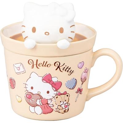 Sanrio Latte Art Hello Kitty 3D Lid Mug Approximately 230ml 1213cm Characters Tableware Goods Miscellaneous Pink SAN4551-1