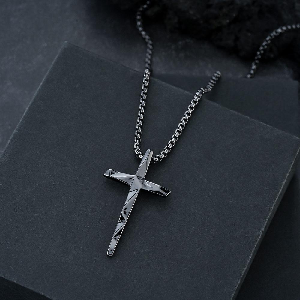 Kreuzkette Herren Titanstahl Nicht Verblassend Hochwertiges Gefühl Vielseitiges Persönlichkeitsdesign Sommer Accessoires Damen Trend Einfacher Schmuck