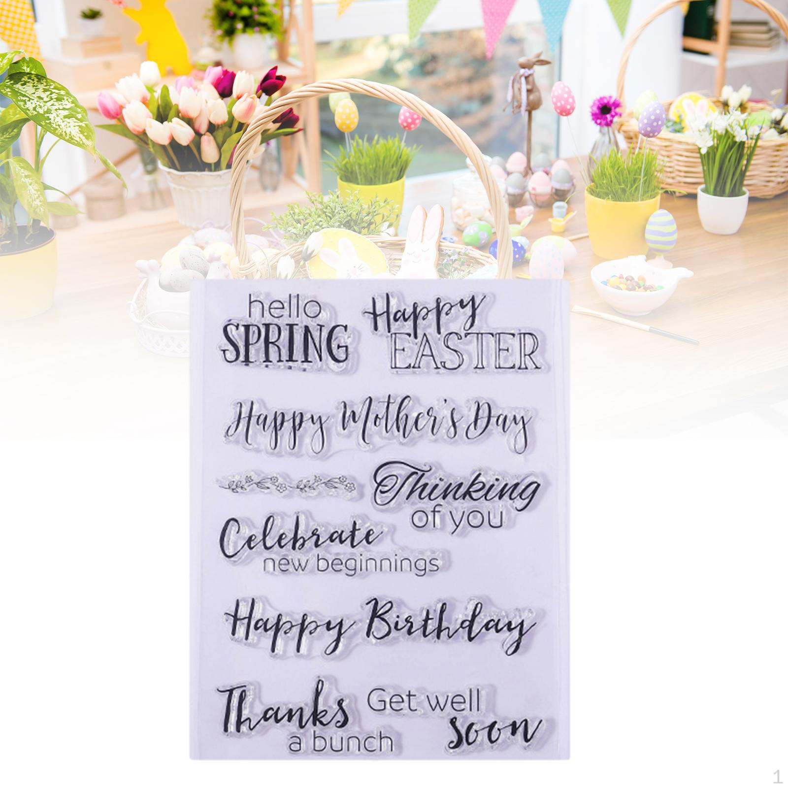 

Прозрачный резиновый штамп DIY Craft Легкий скрапбук силикон для журнала Крафт Пасха Spring