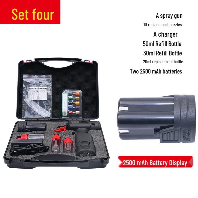 Compact Electric Spray Gun with Lithium Battery for High-Pressure Touch-Up Painting and Furniture Repair