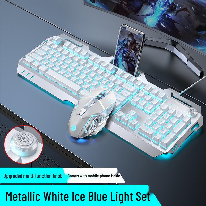 Pioneer 810 Gaming Set: Mechanical Feel Keyboard, Mouse, Headset with Knob