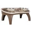 Dog Bowl Tray Pet Dining Table Double Stainless Steel Bowl Dog Feeder NonSlip Pet Bowl