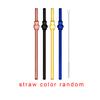 1/5/7Pcs 1set Bear Glass Straw Transparent Color Cartoon Shaped Straw Environmental Protection and Heat Resistance