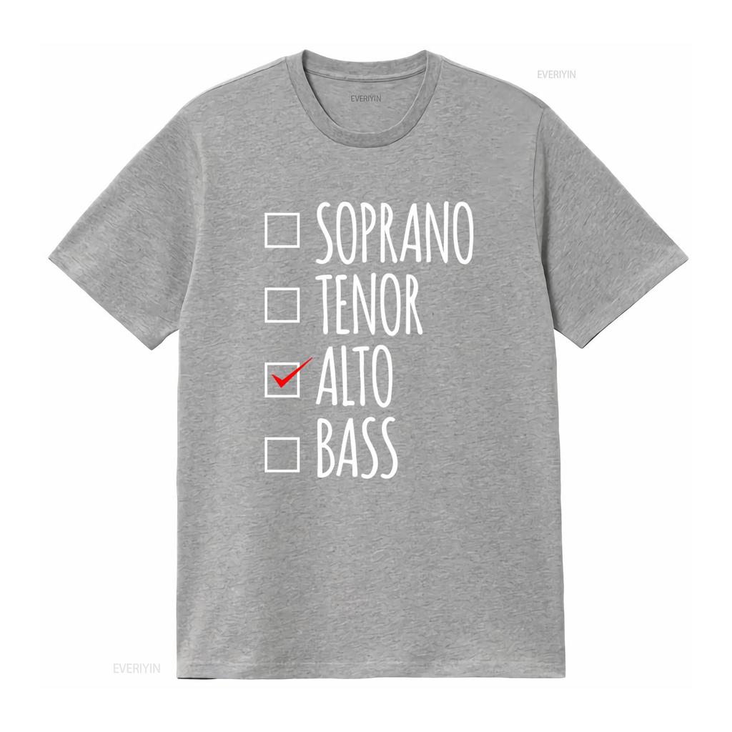 Choir Singing Singer T Shirt for Church Member Soprano Tenor Alto Bass Lover Music Vintage Washed Versatile Comfortable