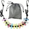 Windproof Elastic Clothesline with Clips and Buckle – Korean Style (12 Clips)