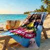 Masha Bear Customize Text Beach Towel Quick-Dry Soft Microfiber Ideal for Travel Outdoor Swim Pool Yoga Surf Camping Hiking Gym Gift Holiday