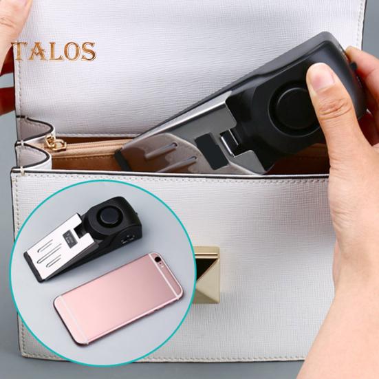 Portable Door Stop Alarm Traveling Hotel Door Lock 120dB Loud Sound Battery Powered Easy Installation Door Stopper Alarm