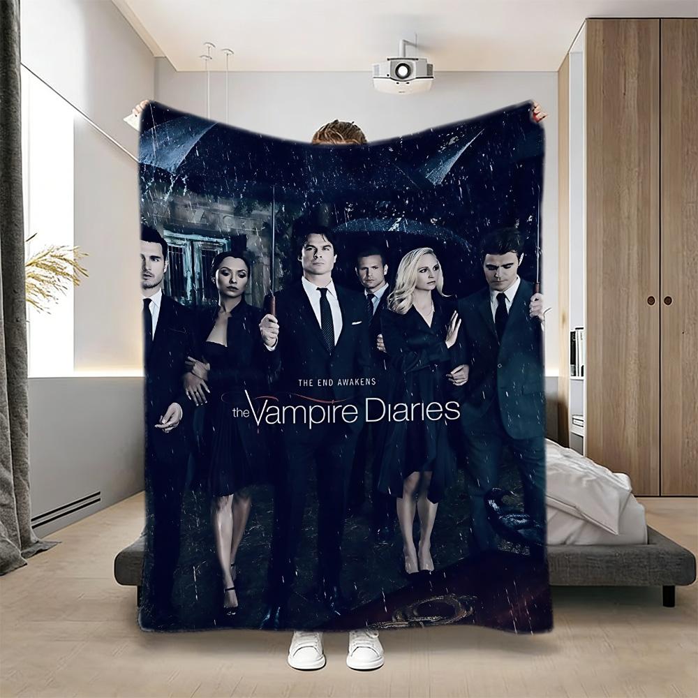 Printed Blanket Picnic Blankets Warm Blanket Soft and Comfortable Blanket Home Travel The V-Vampires D-Diaries Birthday Gift