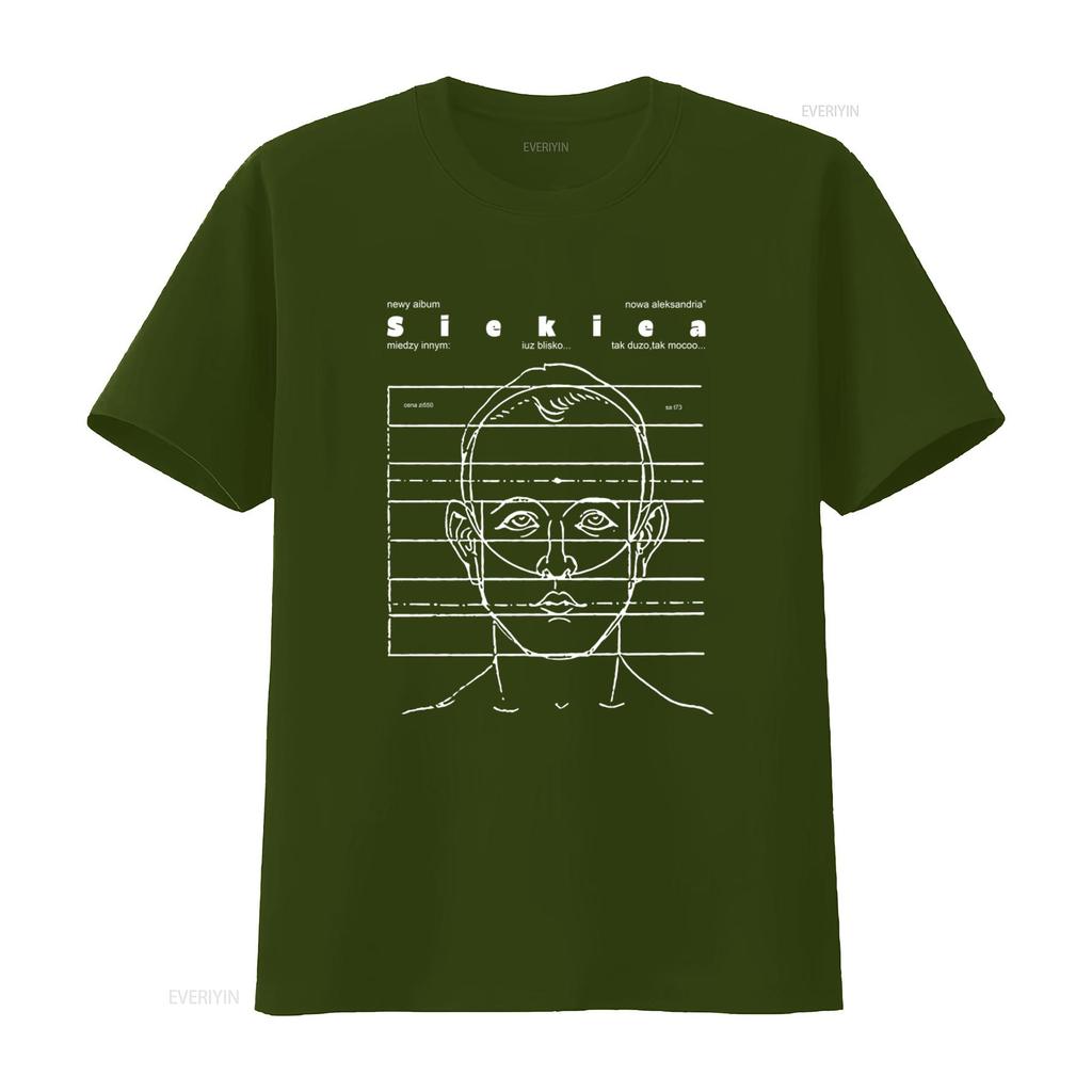 Untergrund Post-Punk Band Siekiera Print T-Shirt Für Unisex Und Unisex Mit Einzigartigem Design Vintage Designer Kleidung